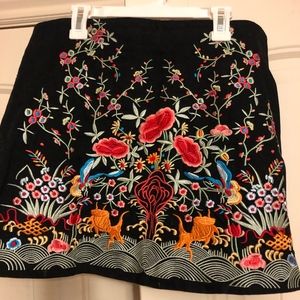 Zara Embroidered Skirt